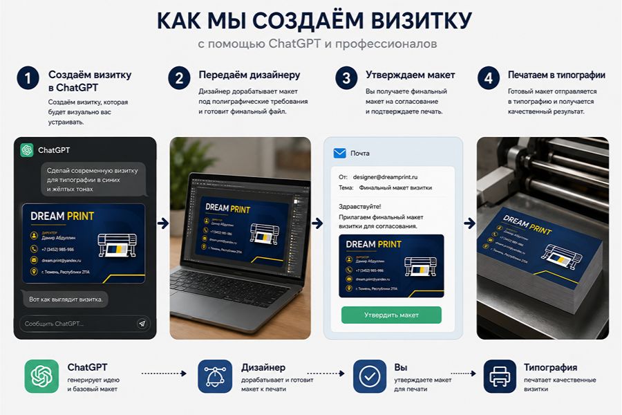 Схема процесса подготовки макета к печати